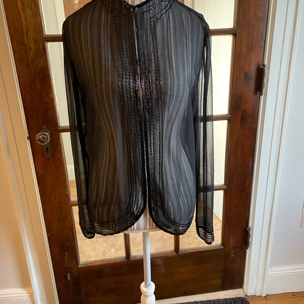 Sheer beaded evening jacket.  EUC